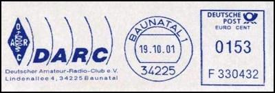 ALEMANIA - FRANQUEO MECANICO D.A.R.C - 2001