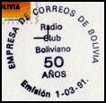 BOLIVIA - 50 Aniversario Radio Club Boliviano - 1991