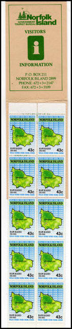 CARNET 10 SELLOS NORFOLK ISL