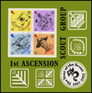 HOJA BLOQUE - ASCENSION Isl. - 1982 - Boy Scouts Jamboree - ZD8JAM