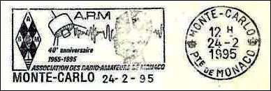 Matasellos mecanico MONACO- 40 � Aniversario A.R.M1995