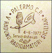 ITALIA - Palermo (Sicilia) - 5 Reunion Radioaficonados Sicilia - 4 Junio 1972