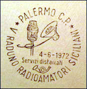 ITALIA - Palermo (Sicilia) - 5� Reunion Radioaficonados Sicilia - 4 Junio 1972