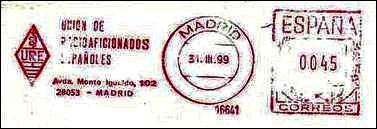 ESPA�A - FRANQUEO MECANICO U.R.E - 1999