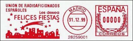 ESPA�A - FRANQUEO MECANICO U.R.E - Navidad 2000
