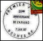 NUEVA CALEDONIA - 25� Aniversario de la Asociacion de Radioaficionados de Nueva Caledonia - 1987