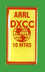 Pin Diploma ARRL DXCC - 10 metros