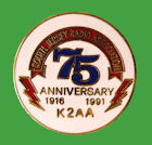 Pin USA -75 Aniversario South Jersey ARC - K2AA