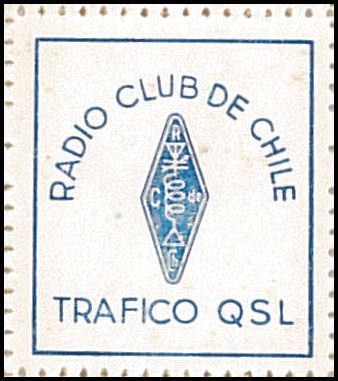 QSL Stamp RADIO CLUB CHILE - aos 60