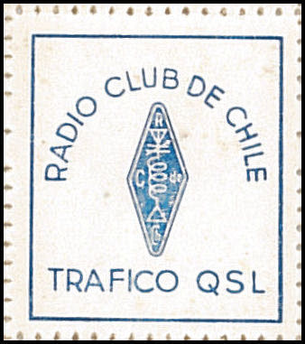 QSL Stamp RADIO CLUB CHILE - a�os 60