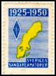 QSL Stamp SUECIA (1953)-25 aos de Swedish Radio Society