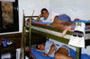 Primera noche en cama, albergue Monte do Gozo